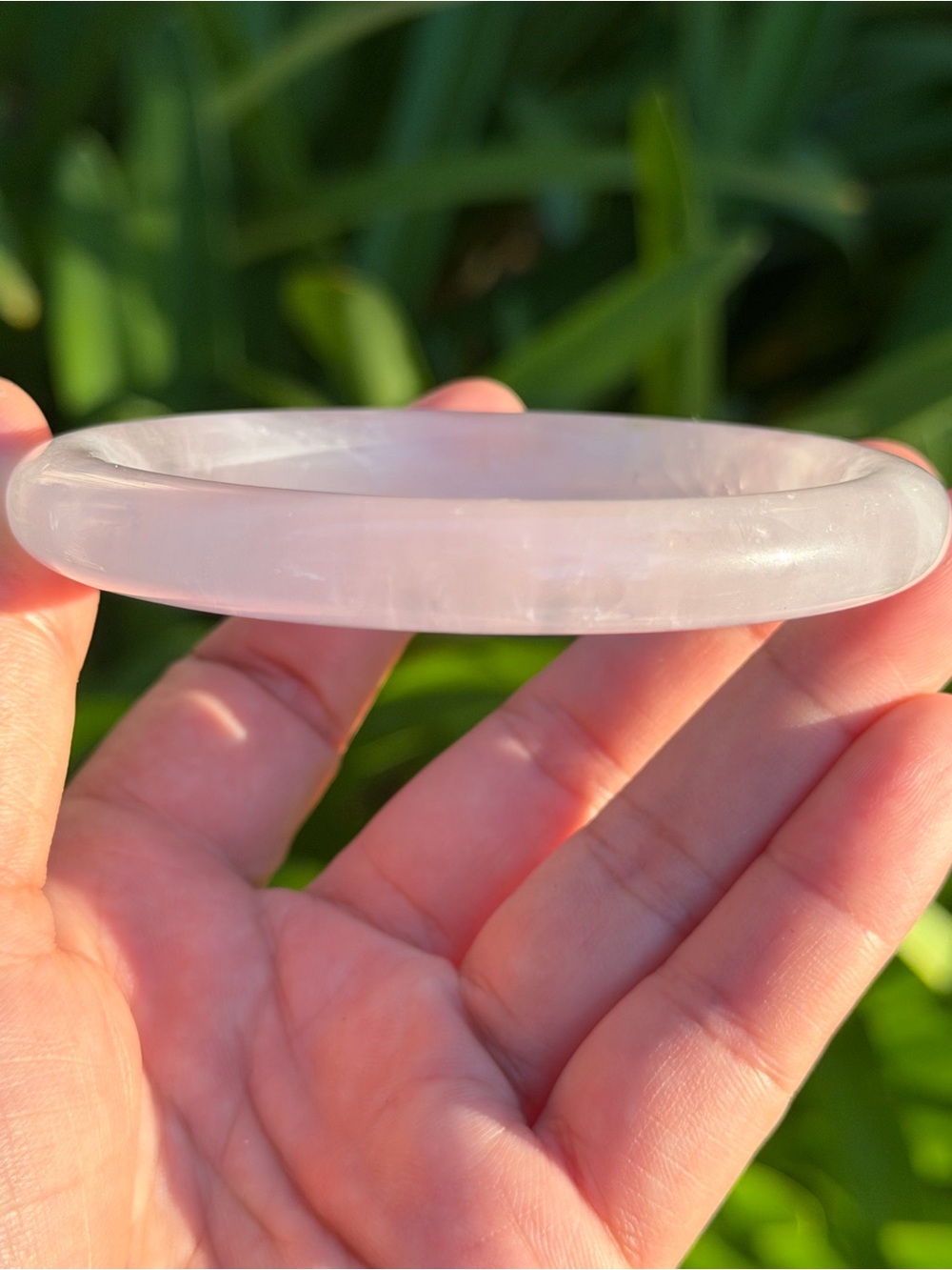 62mm Inner Diameter Rose Quartz Bangle 1950